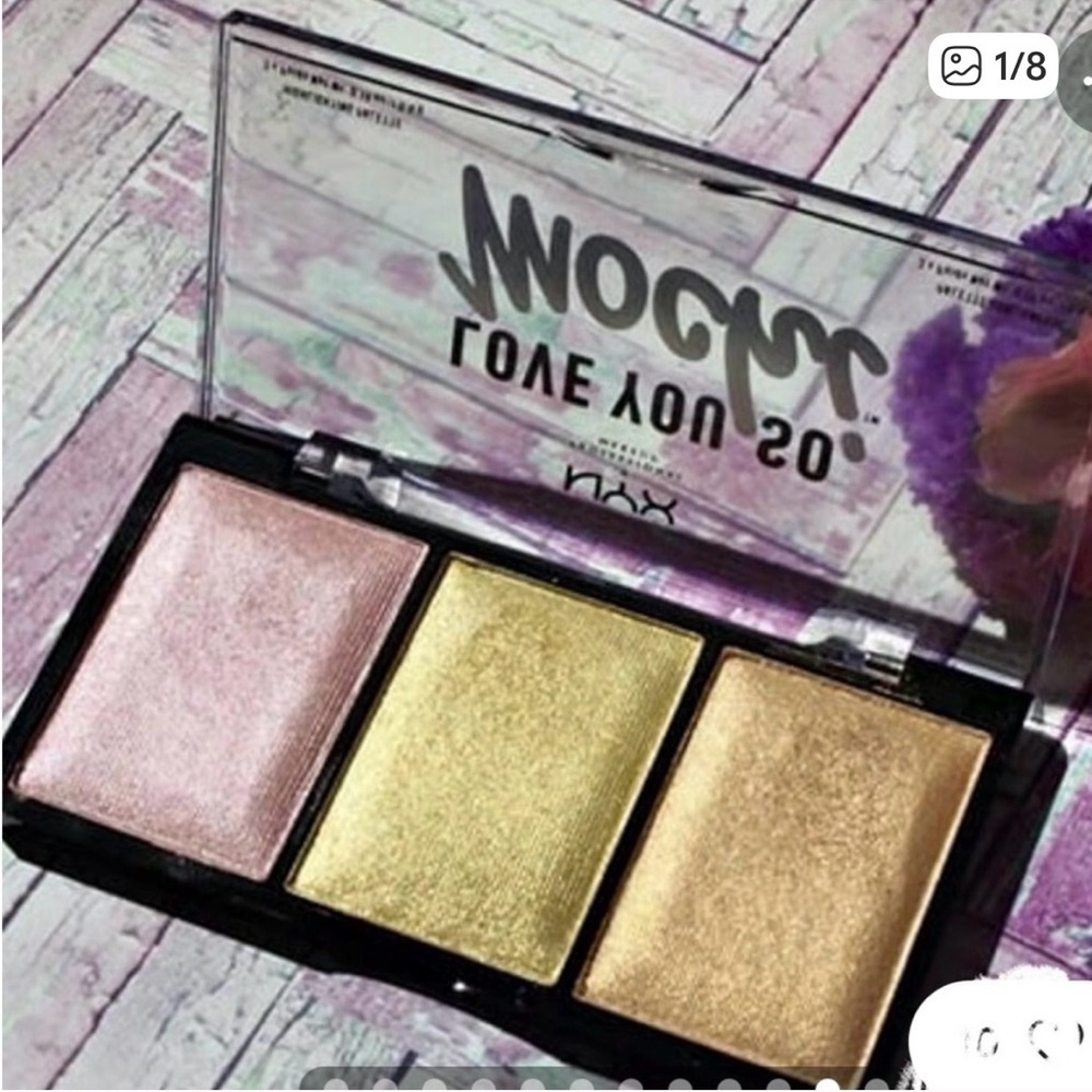 NYX Love You So Mochi Highlighting Palette - Gold, Pink, Tan